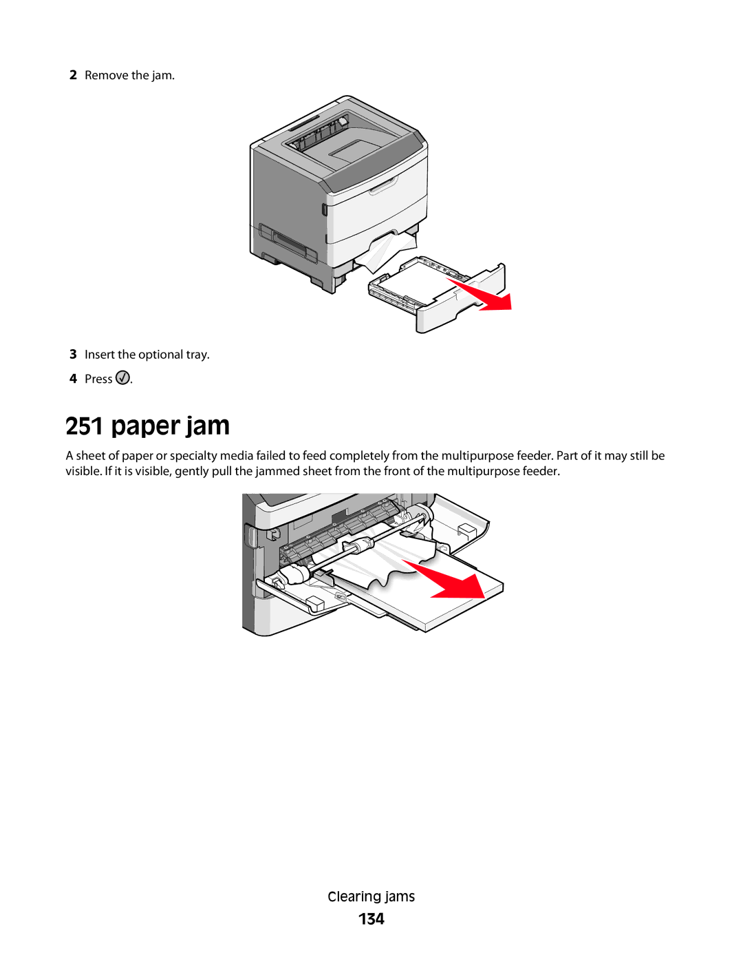 Lexmark E460dw, E462dtn manual 134 