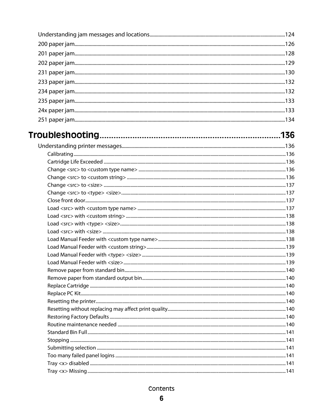 Lexmark E460dw, E462dtn manual Troubleshooting, 136 