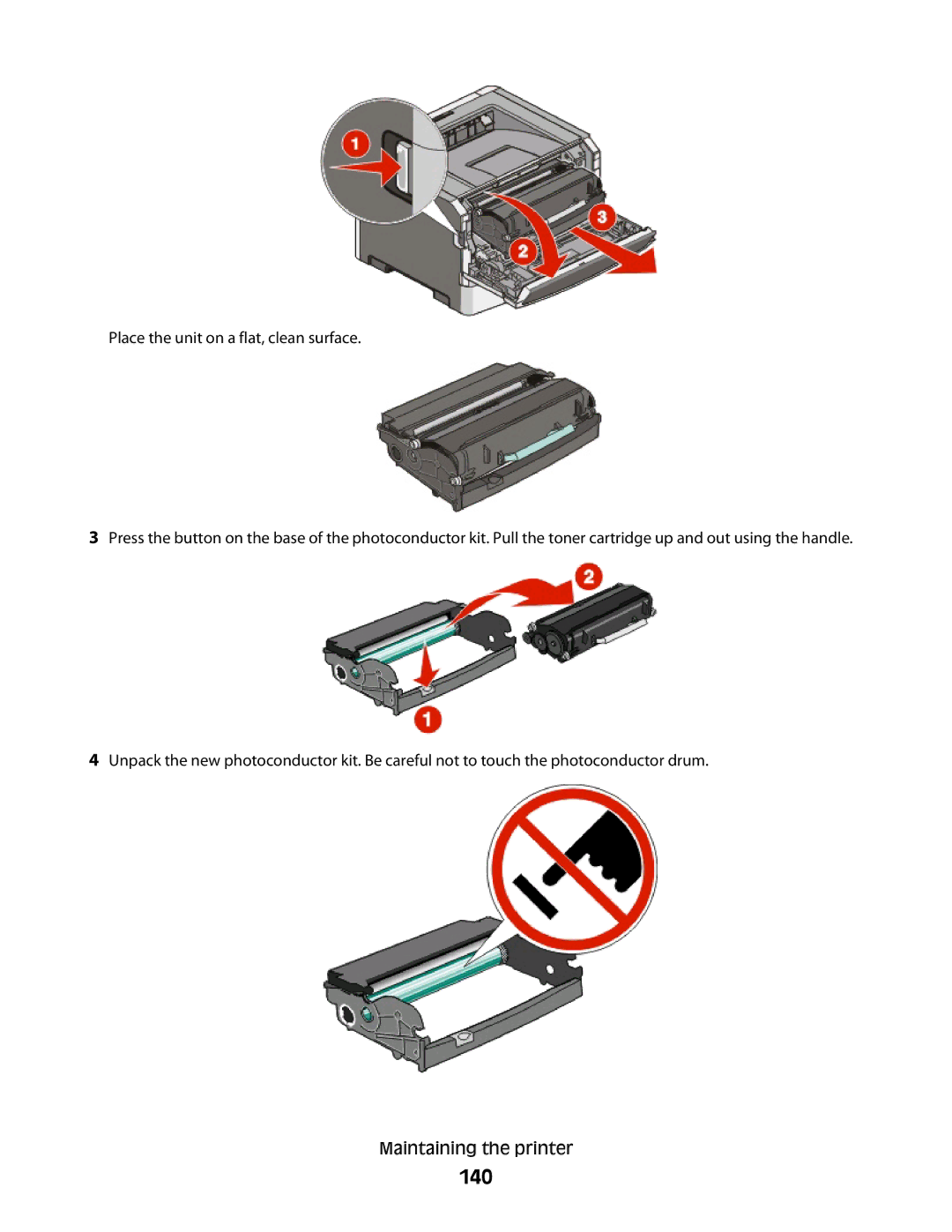 Lexmark E460dw manual 140 