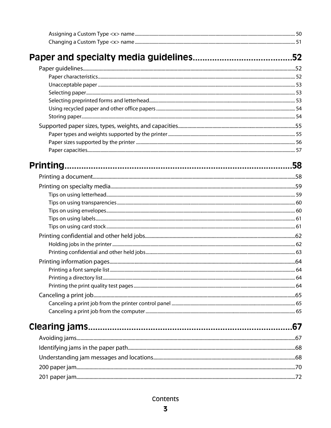 Lexmark E460dw manual Paper and specialty media guidelines 