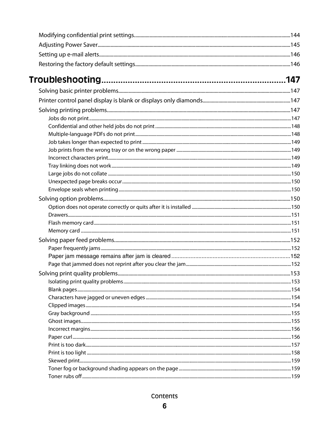 Lexmark E460dw manual Troubleshooting, 147 