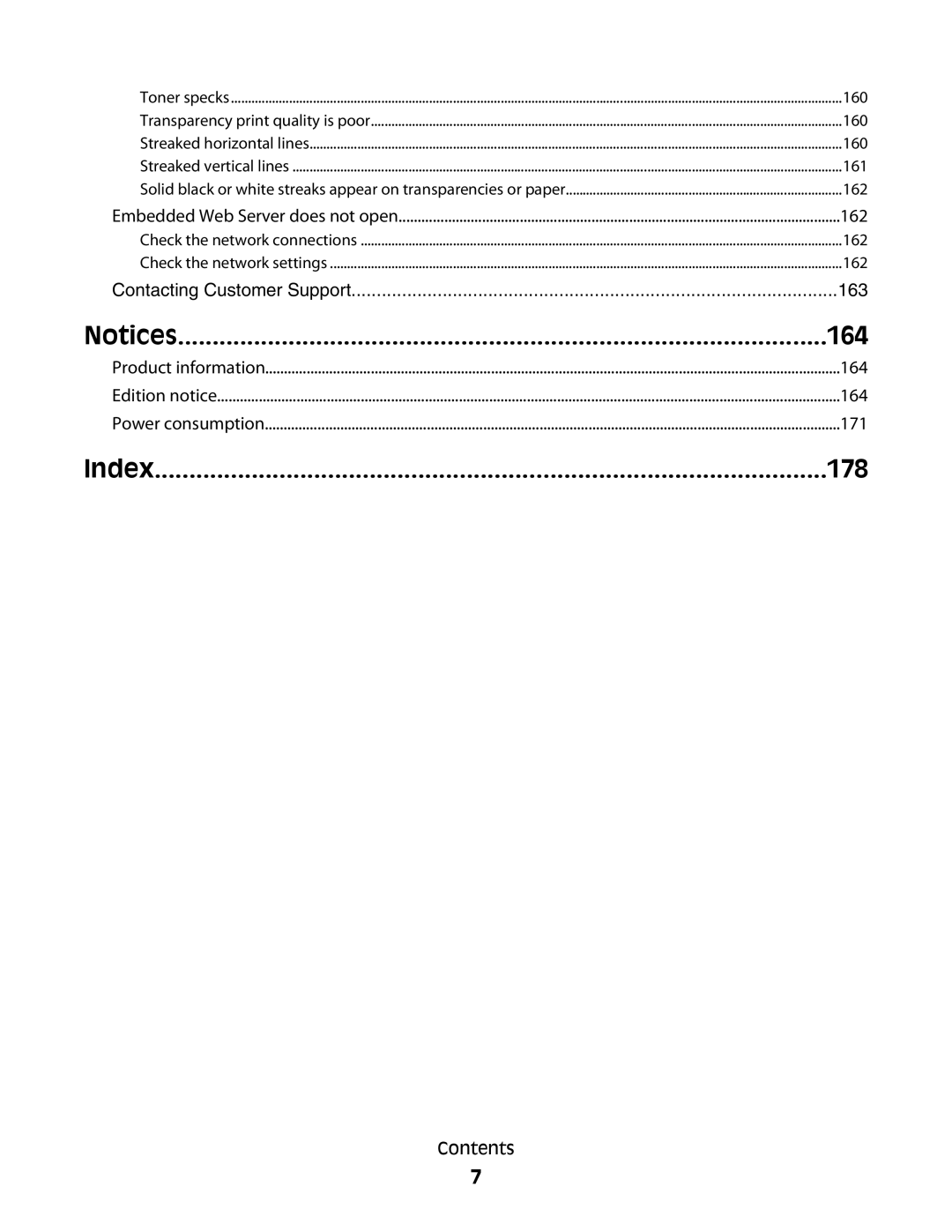 Lexmark E460dw manual 164, 178 