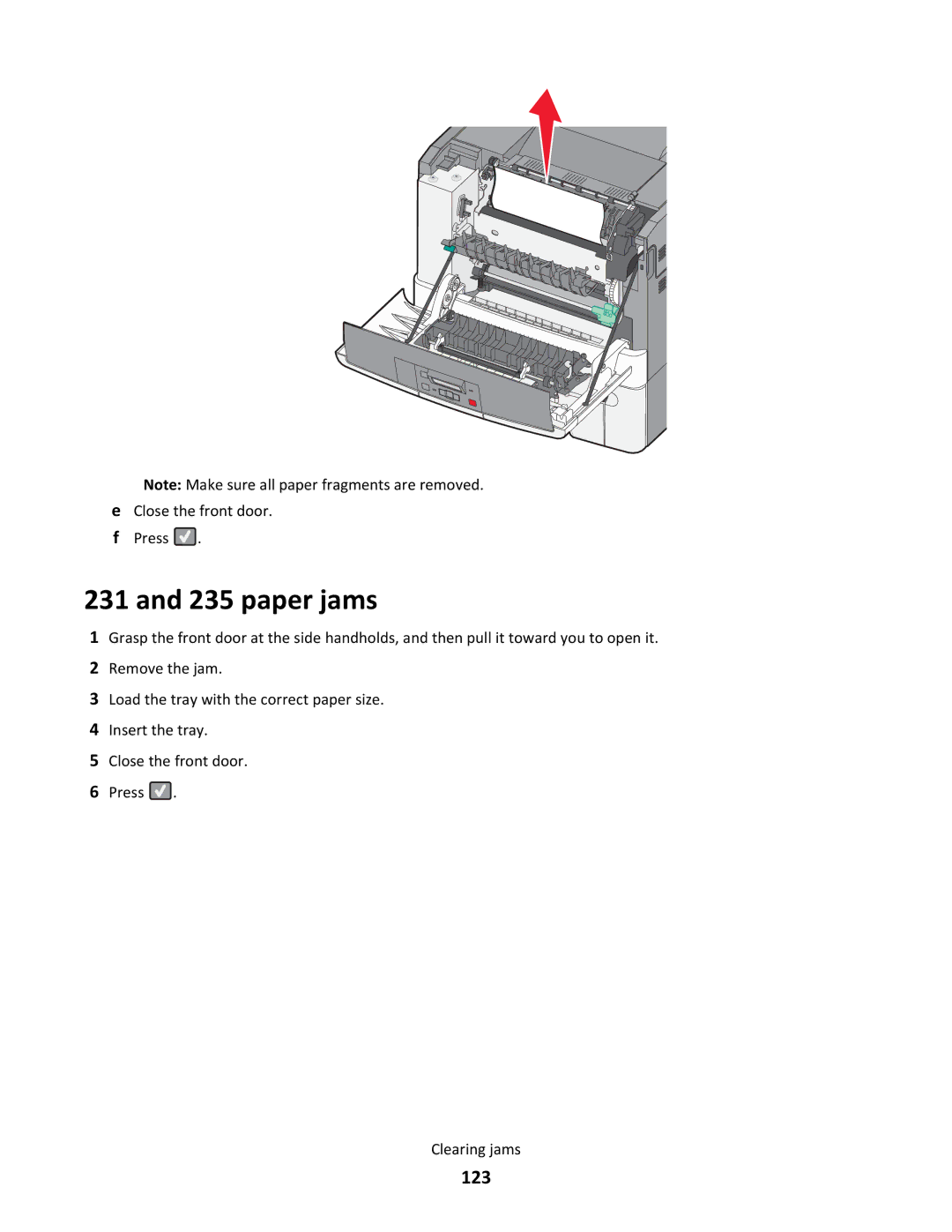 Lexmark dn2, gd2, gd1, dn1, 43W, 439, 430, 544dn, 544n, 5025, 26C0104, 26C0000, 26C0050, xd2, 26C0106, 26B0000, 26C0006 paper jams, 123 