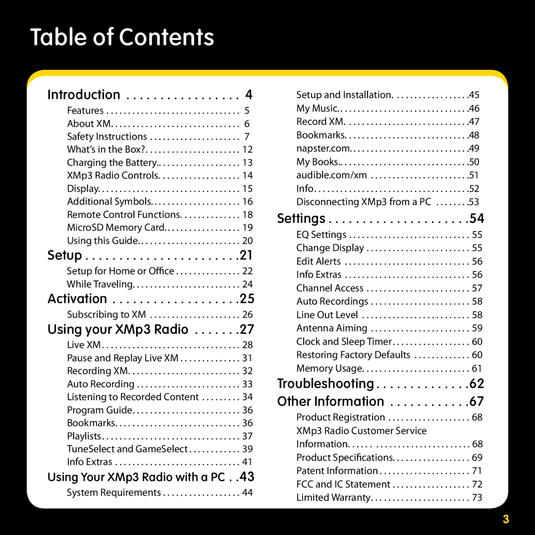 Lexmark GEX-XMP3 manual Table of Contents 