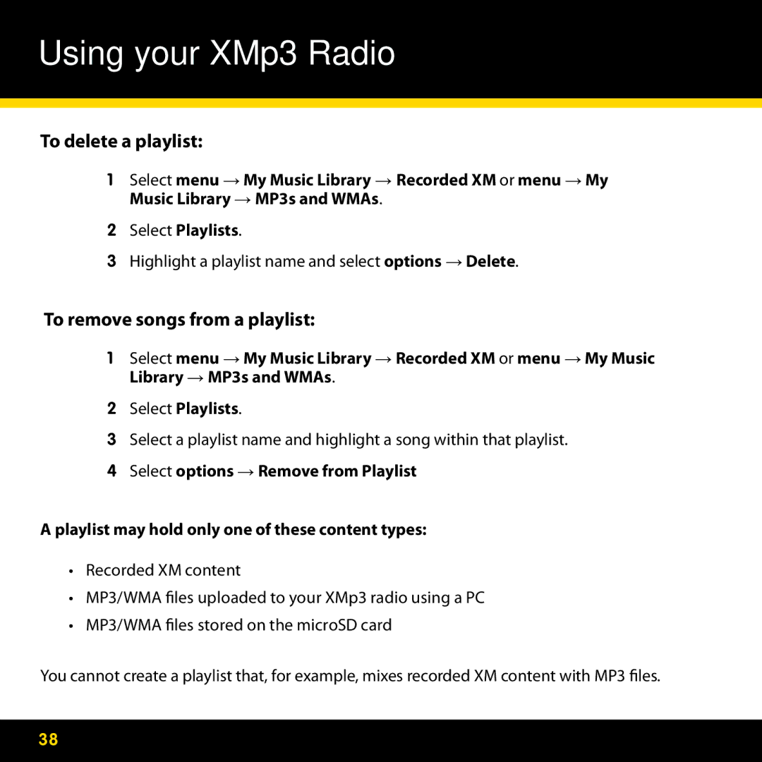 Lexmark GEX-XMP3 manual To delete a playlist 