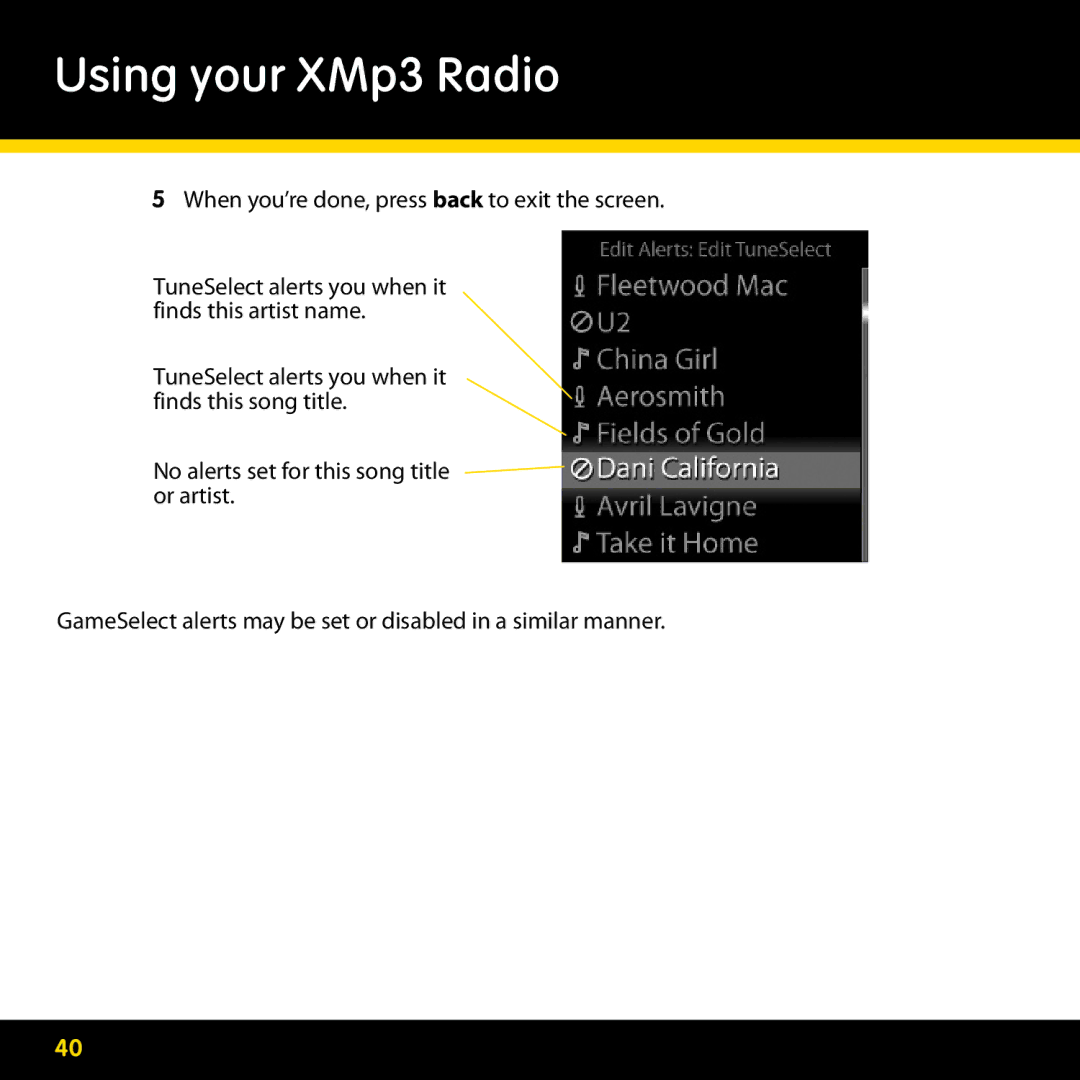 Lexmark GEX-XMP3 manual When you’re done, press back to exit the screen 