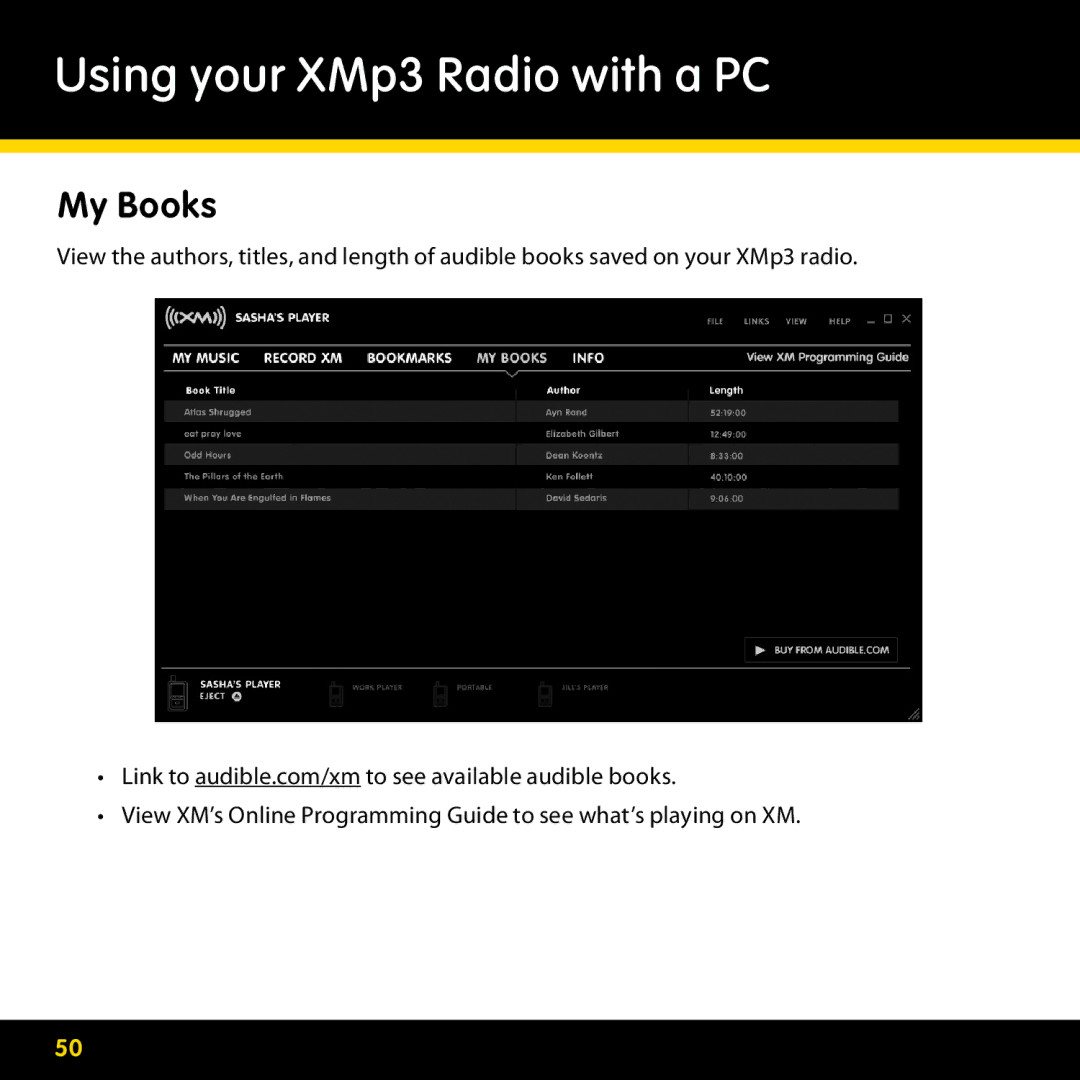 Lexmark GEX-XMP3 manual My Books 