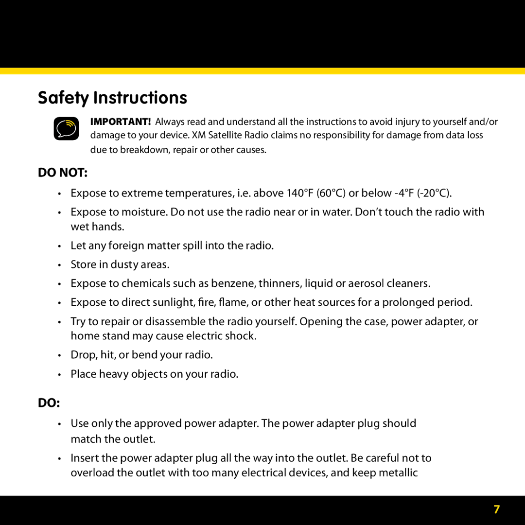 Lexmark GEX-XMP3 manual Safety Instructions, Do not 