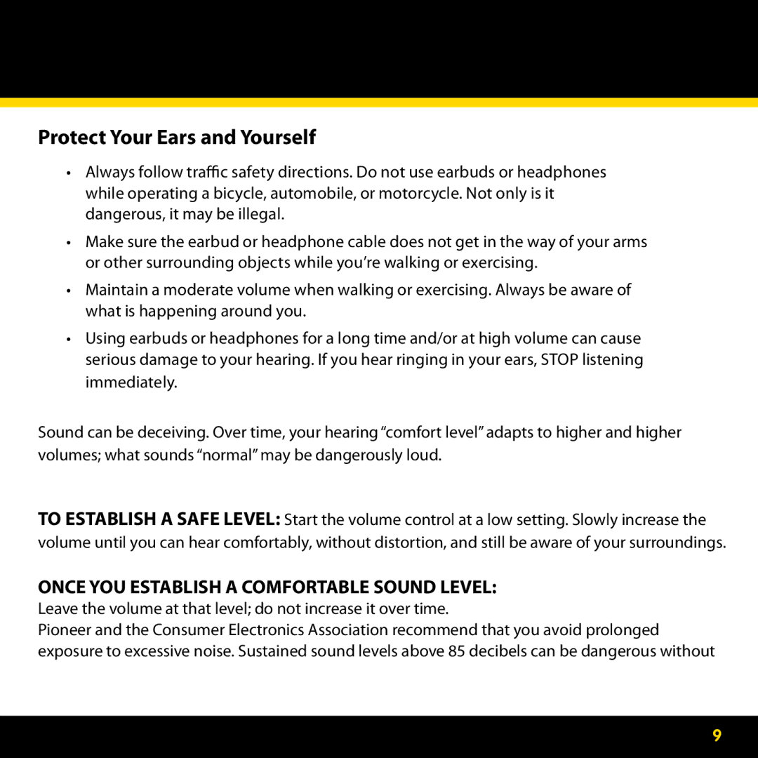 Lexmark GEX-XMP3 manual Protect Your Ears and Yourself 