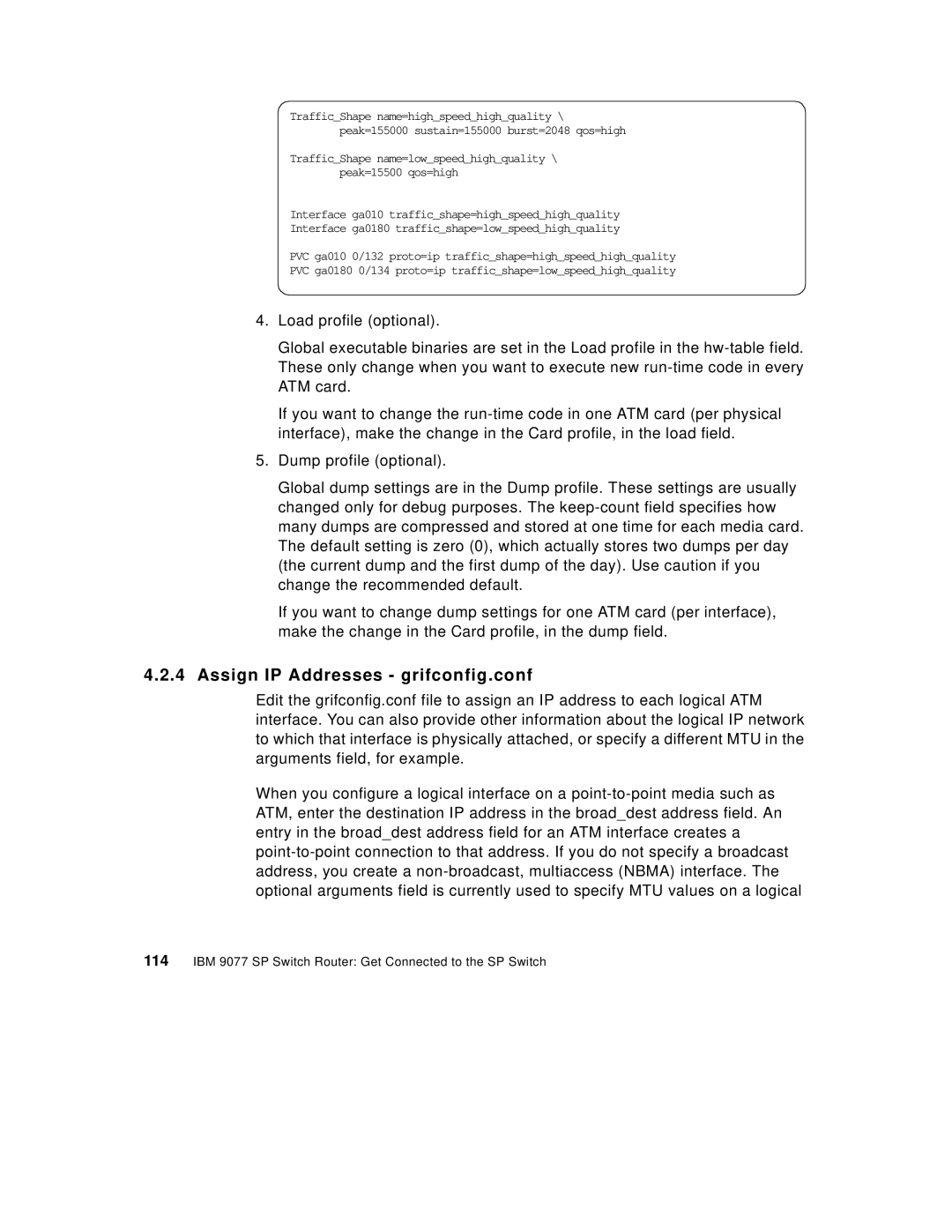 Lexmark IBM 9077 manual Assign IP Addresses grifconfig.conf 