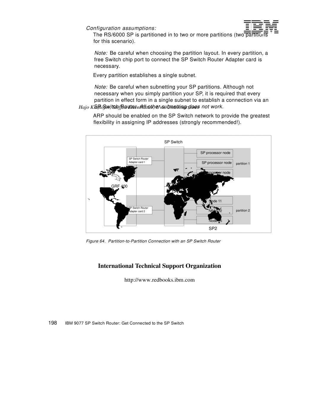 Lexmark IBM 9077 manual Partition-to-Partition Connection with an SP Switch Router 