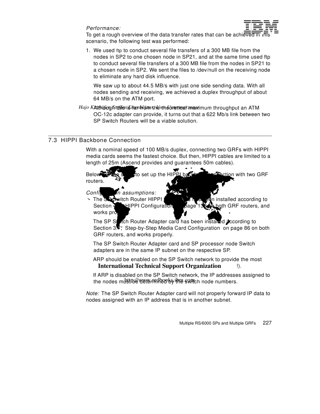 Lexmark IBM 9077 manual Hippi Backbone Connection 