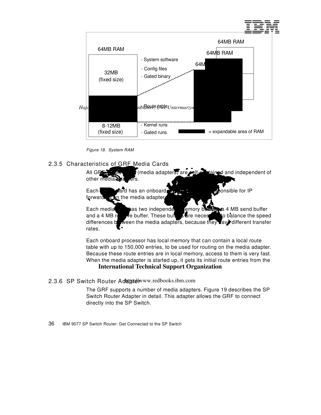 Lexmark IBM 9077 manual Characteristics of GRF Media Cards, SP Switch Router Adapter, 32MB fixed size 20MB 12MB Fixed size 