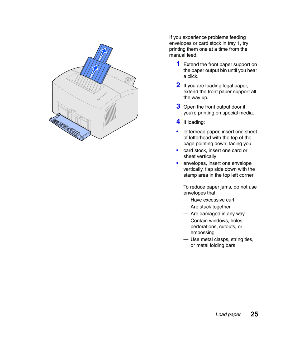 Lexmark Infoprint 1116 setup guide Load paper 