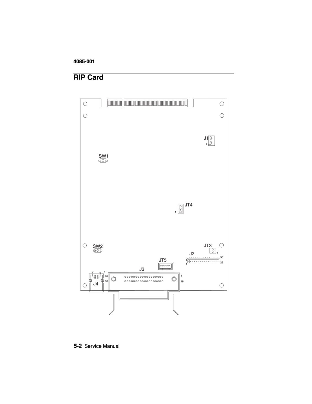 Lexmark J110, Printer manual RIP Card, 4085-001, Service Manual 