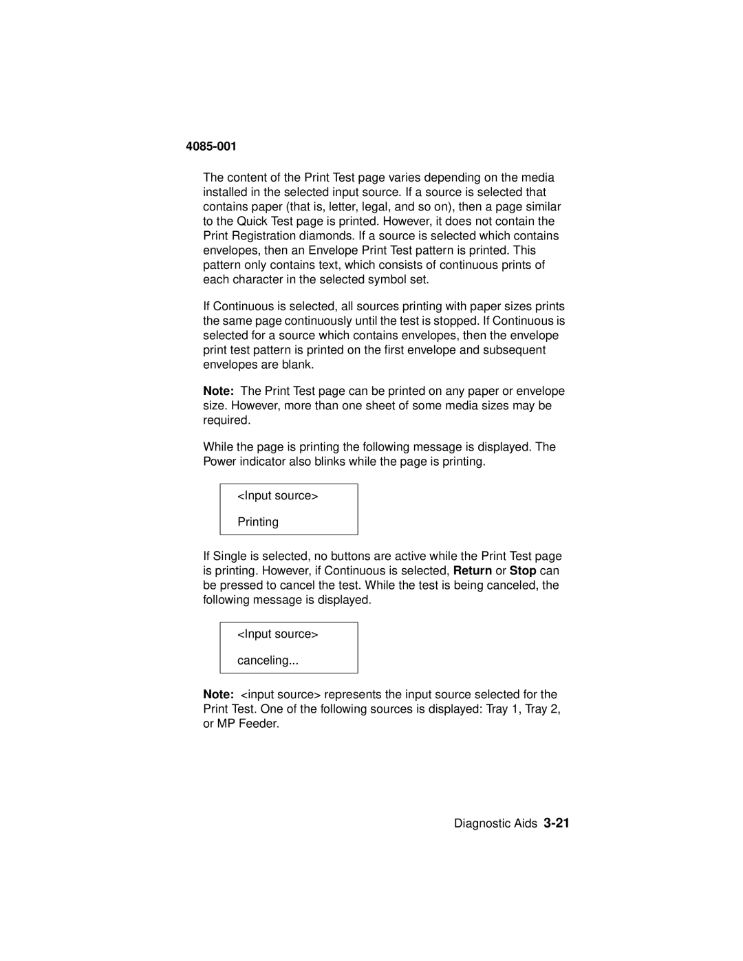 Lexmark Printer, J110 manual 4085-001 