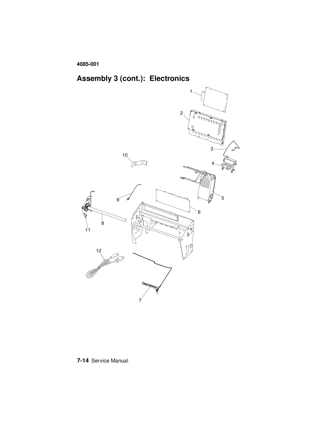 Lexmark J110, Printer manual Assembly 3 cont. Electronics 