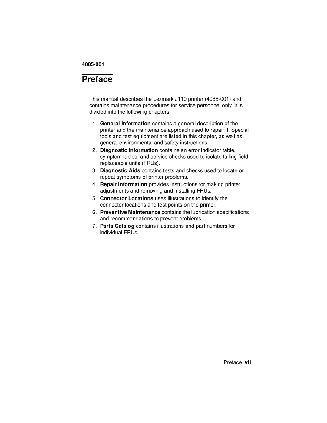 Lexmark Printer, J110 manual Preface 