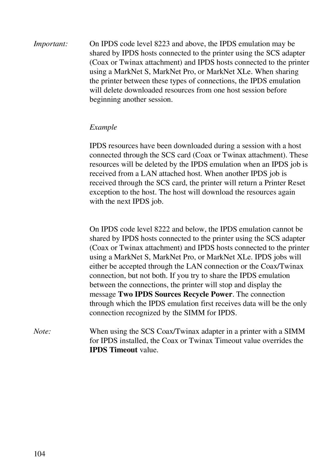 Lexmark K 1220, Se 3455 manual Example 