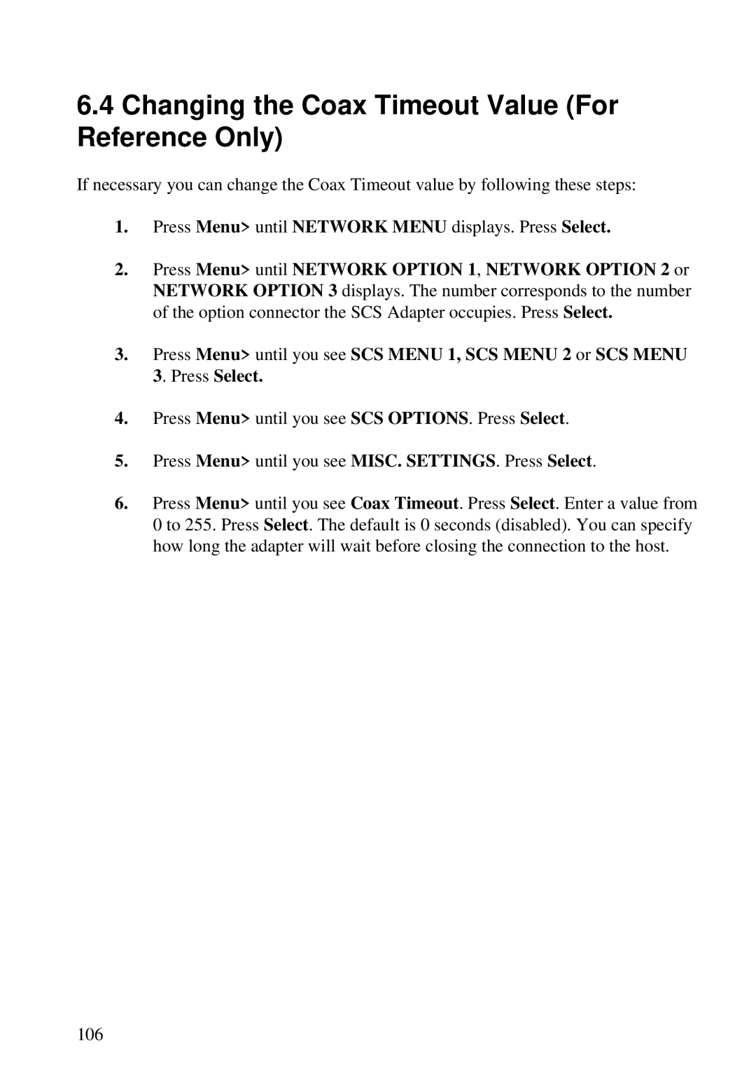 Lexmark K 1220, Se 3455 manual Changing the Coax Timeout Value For Reference Only 