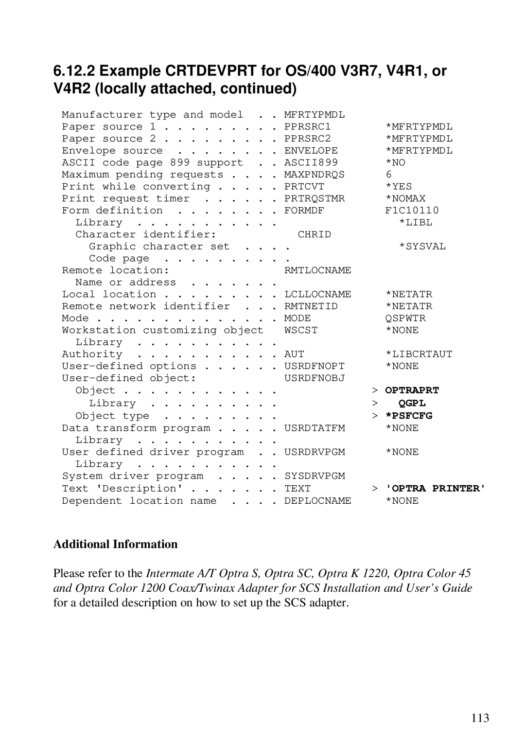 Lexmark Se 3455, K 1220 manual Optraprt 