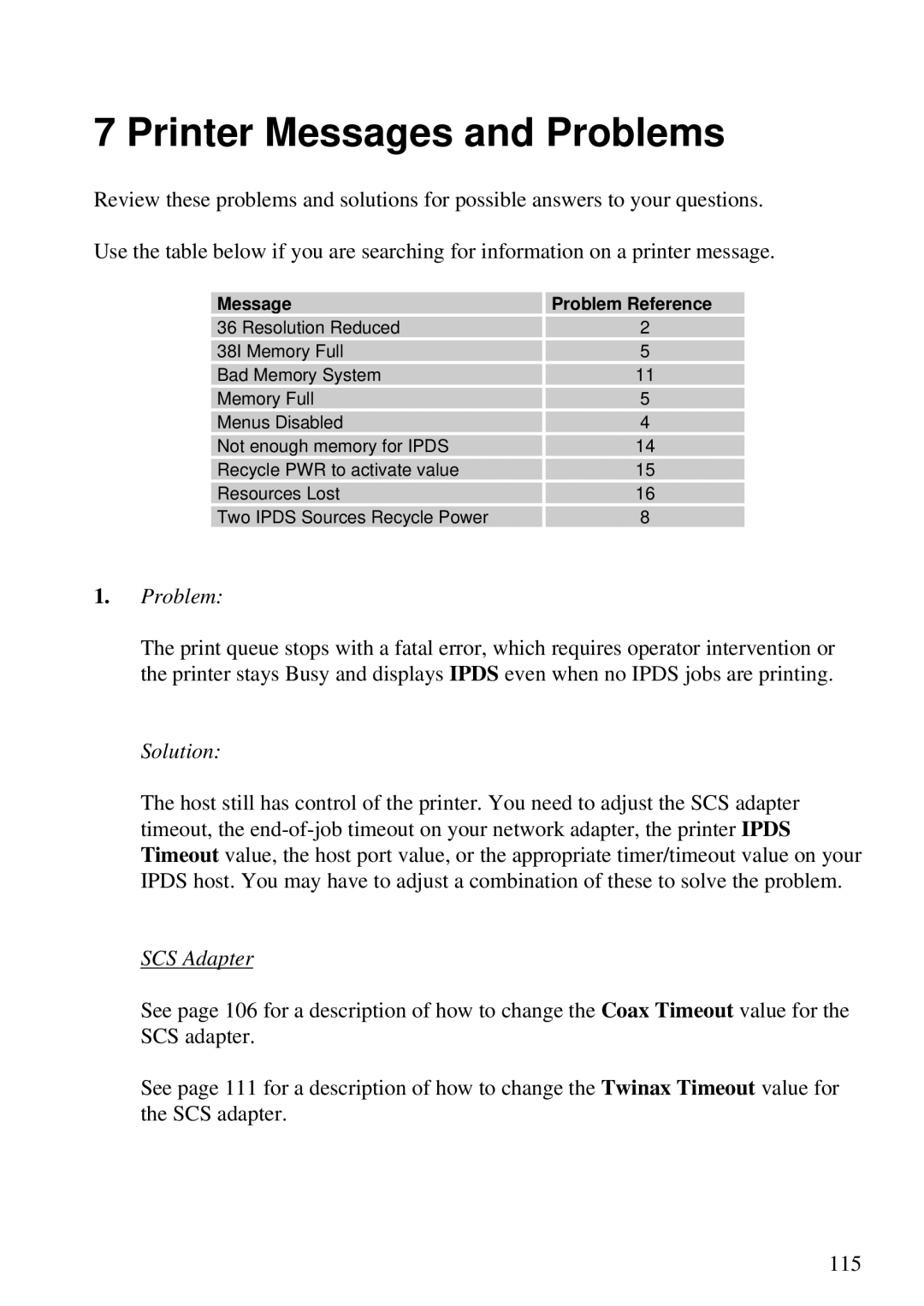 Lexmark Se 3455, K 1220 manual Printer Messages and Problems 