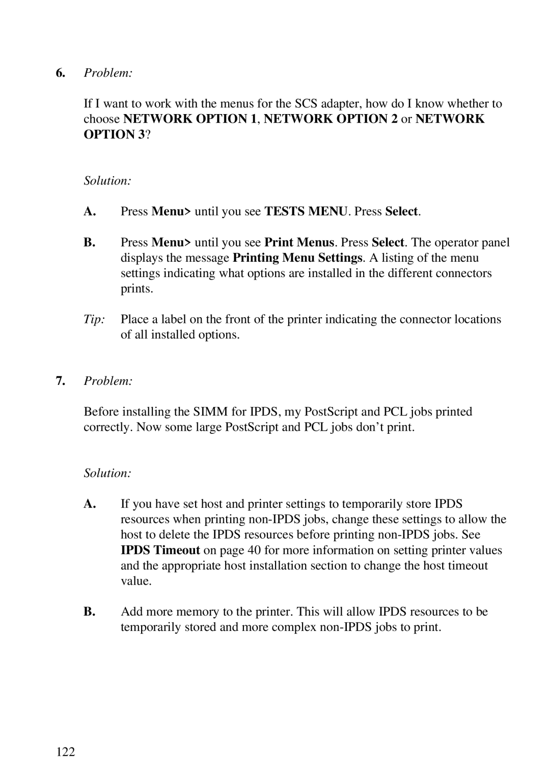 Lexmark K 1220, Se 3455 manual Problem 