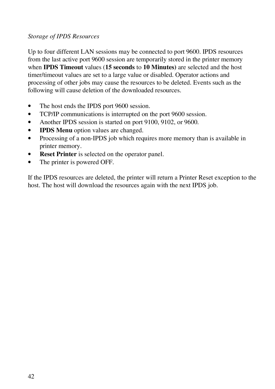 Lexmark K 1220, Se 3455 manual Storage of Ipds Resources 