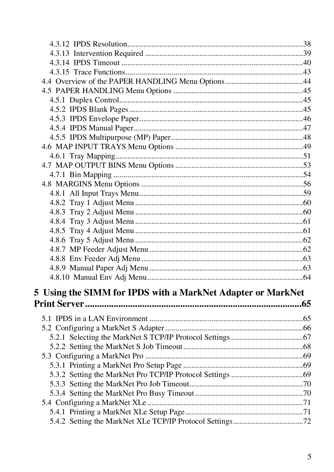 Lexmark Se 3455, K 1220 manual Using the Simm for Ipds with a MarkNet Adapter or MarkNet 