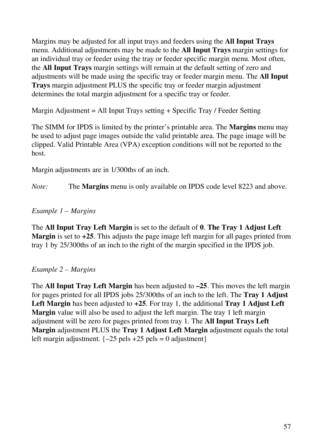 Lexmark Se 3455, K 1220 manual Example 1 Margins 