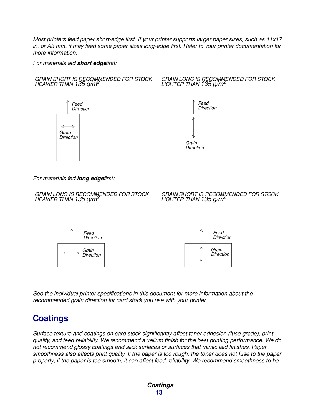 Lexmark Laser Printers manual Coatings 