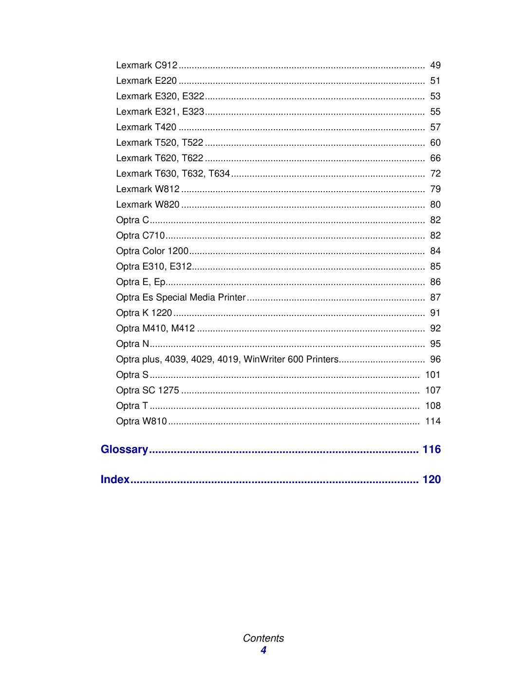 Lexmark Laser Printers manual 116 