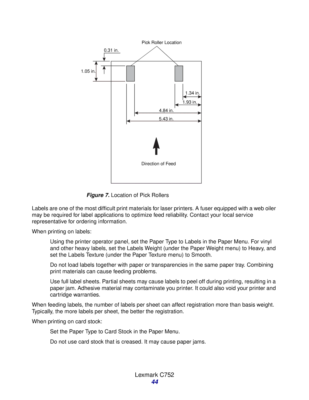 Lexmark Laser Printers manual Location of Pick Rollers 