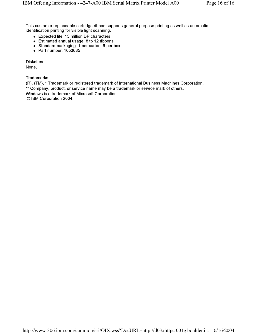 Lexmark Model A00 manual Diskettes, Trademarks 