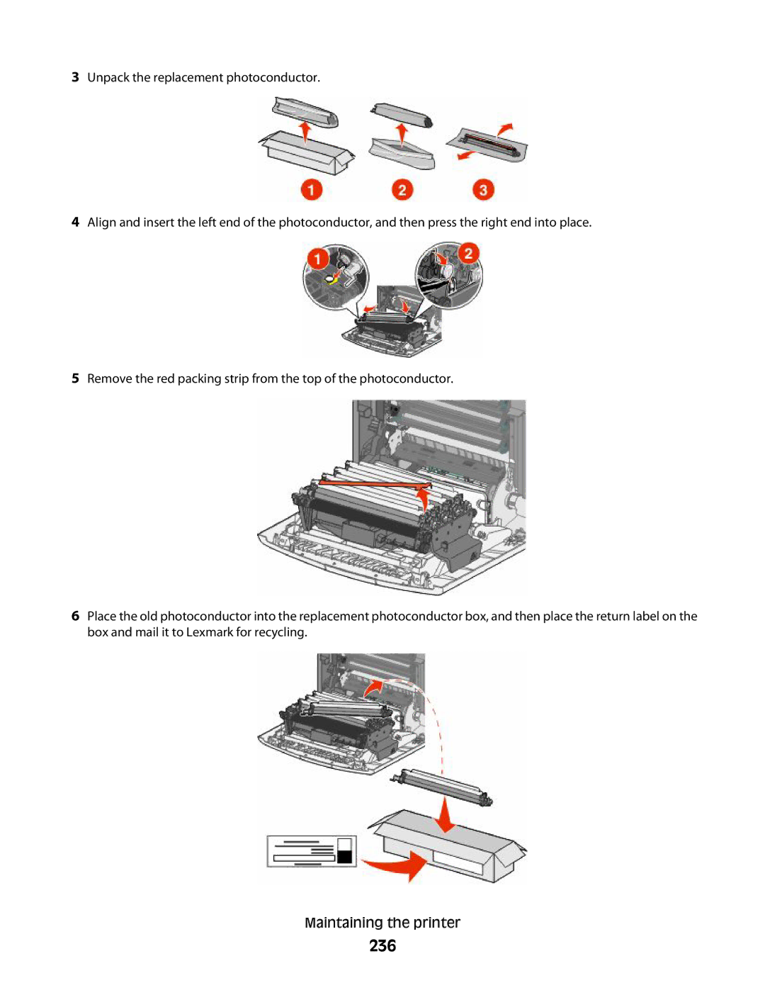 Lexmark MS00859, MS00853, MS00850, MS00855 manual 236 