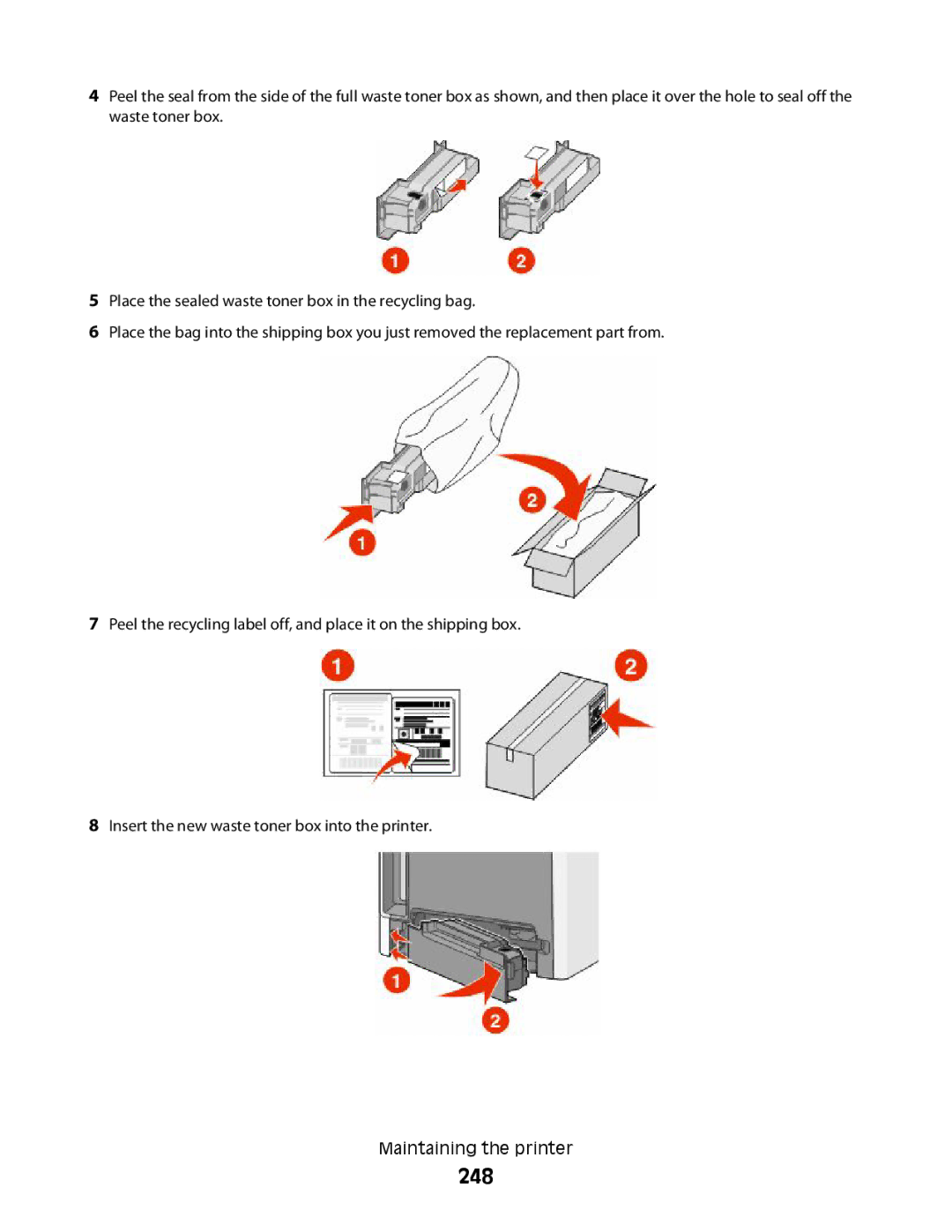 Lexmark MS00859, MS00853, MS00850, MS00855 manual 248 