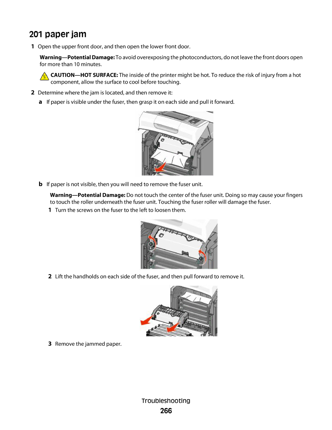 Lexmark MS00850, MS00859, MS00853, MS00855 manual 266 