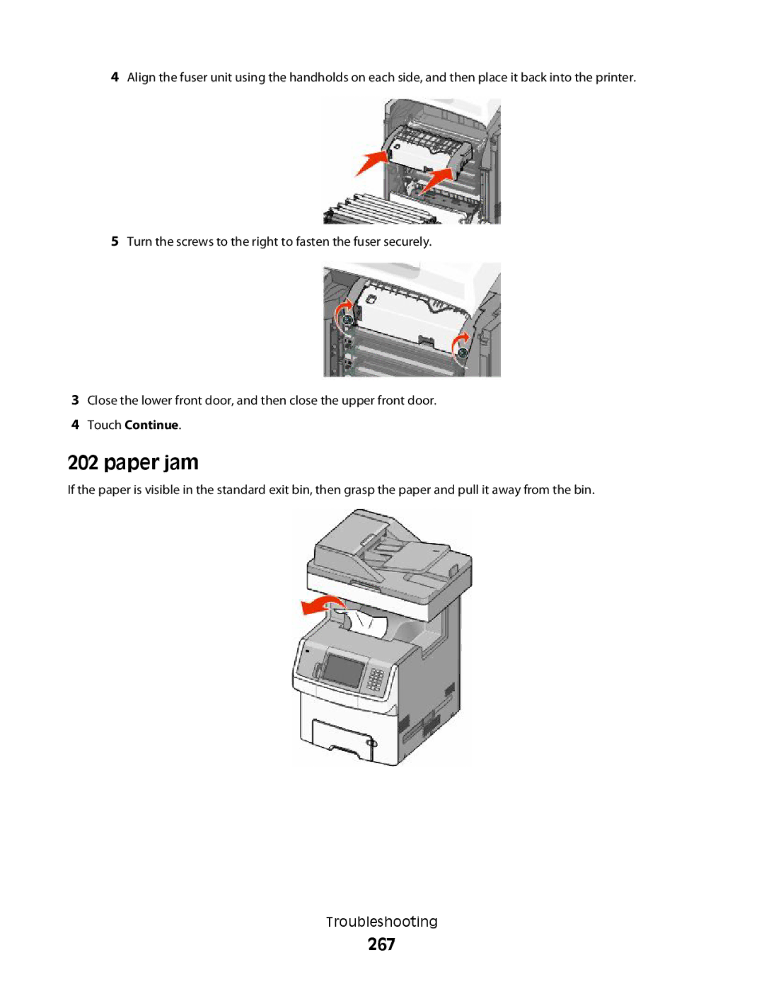 Lexmark MS00855, MS00859, MS00853, MS00850 manual 267 