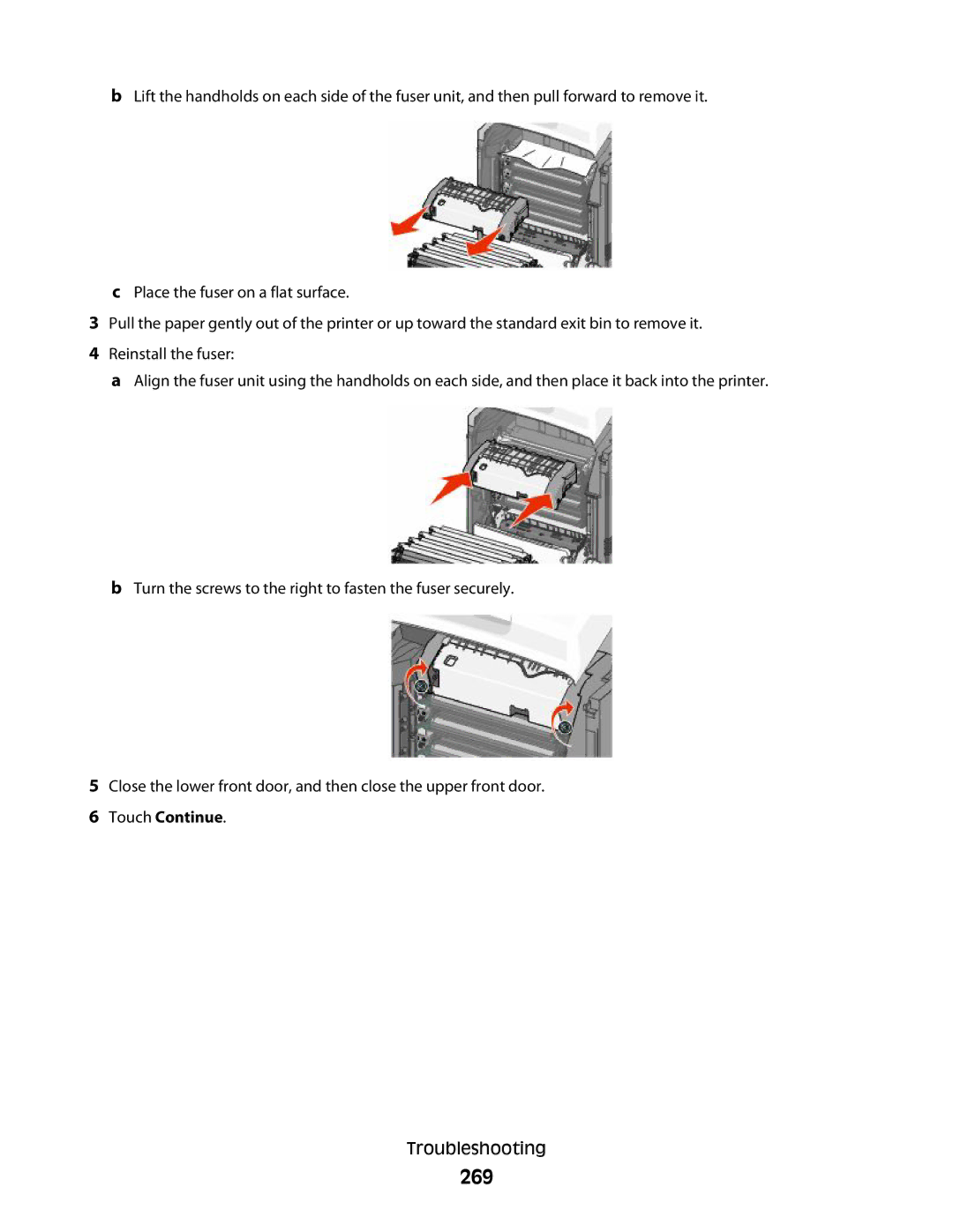 Lexmark MS00853, MS00859, MS00850, MS00855 manual 269 