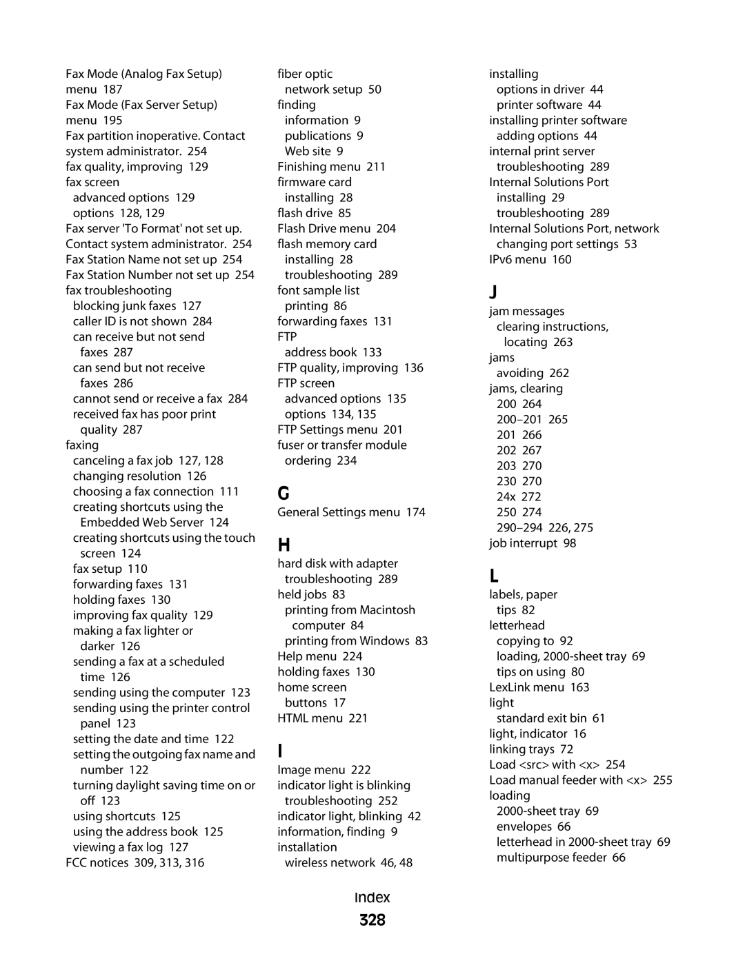 Lexmark MS00859, MS00853, MS00850, MS00855 manual 328, Ftp 