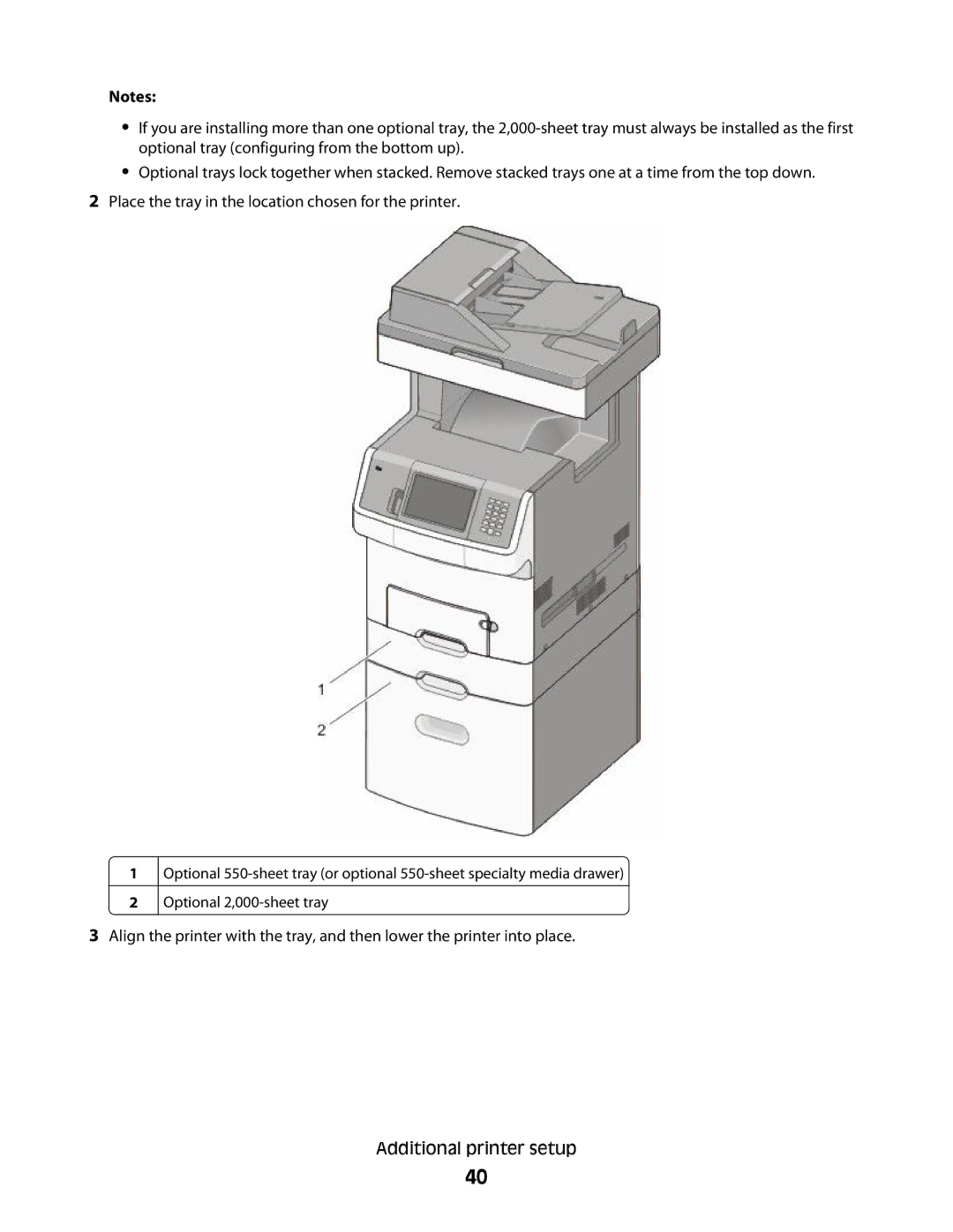 Lexmark MS00859, MS00853, MS00850, MS00855 manual Additional printer setup 