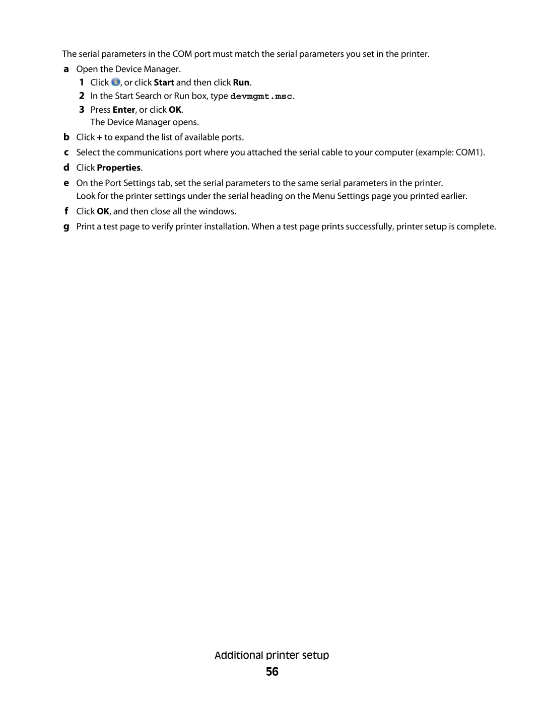 Lexmark MS00859, MS00853, MS00850, MS00855 manual Additional printer setup 