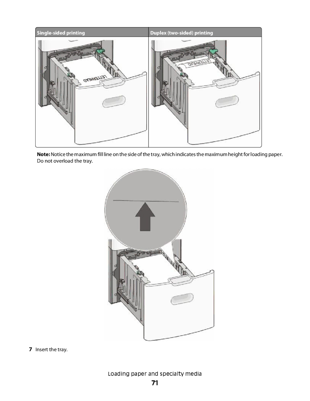 Lexmark MS00855, MS00859, MS00853, MS00850 manual Insert the tray 