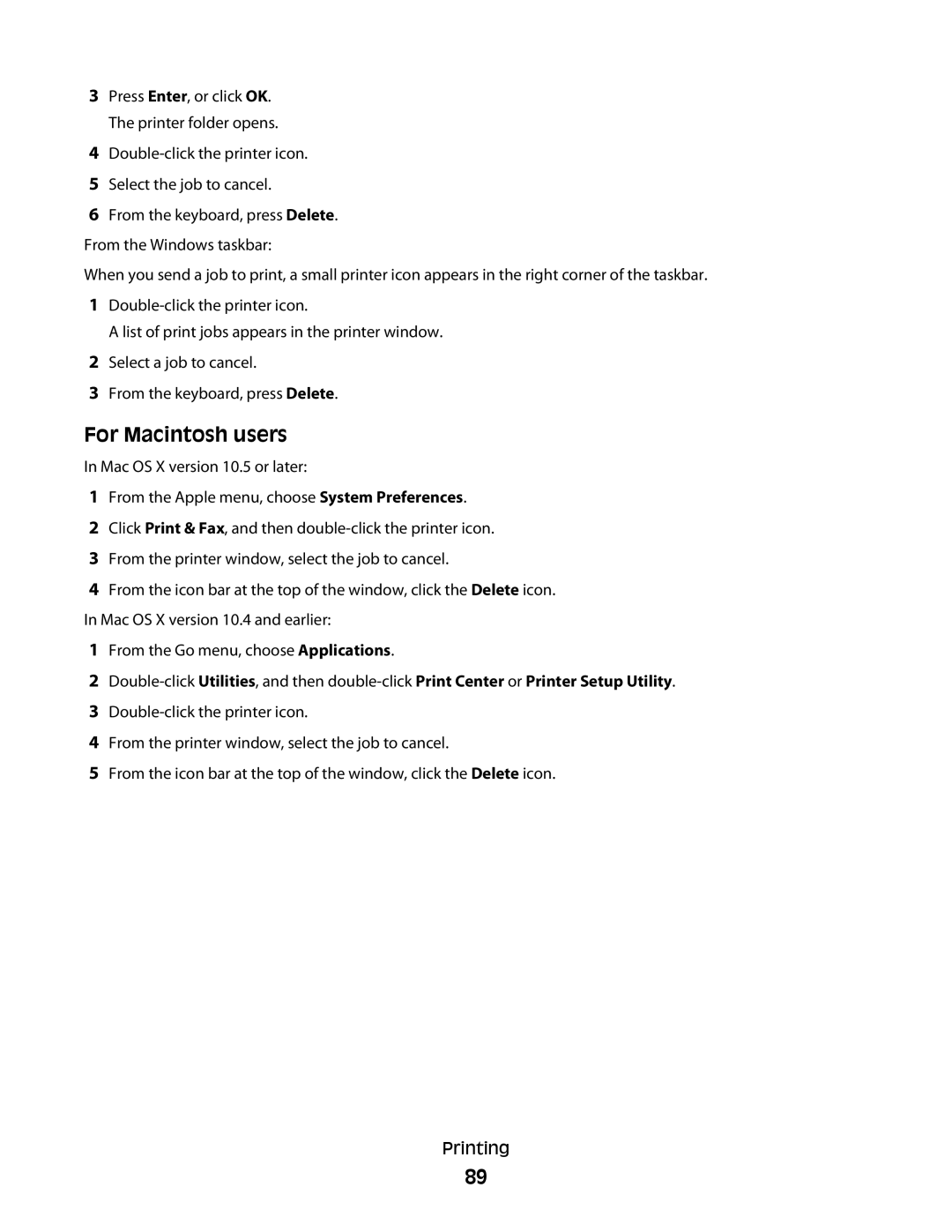 Lexmark MS00853, MS00859, MS00850, MS00855 manual For Macintosh users 