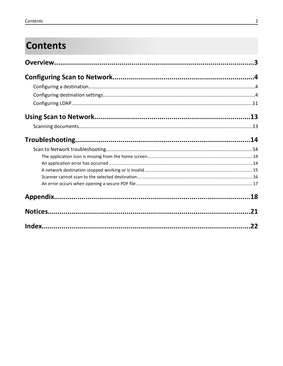 Lexmark MX6500E manual Contents 