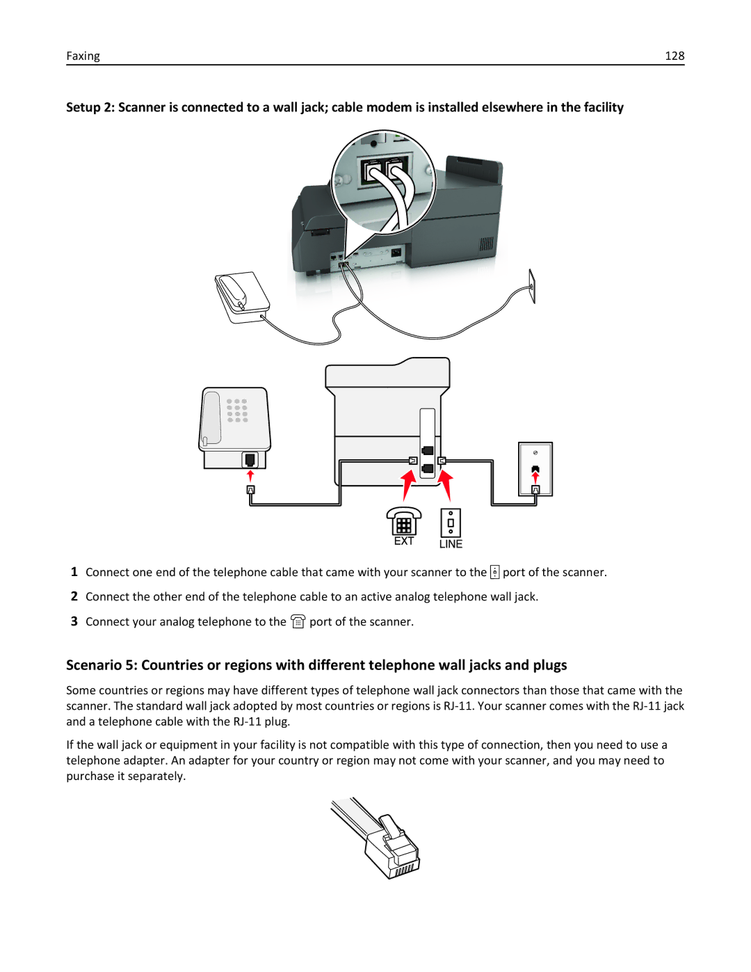 Lexmark MX6500E manual Faxing 128 