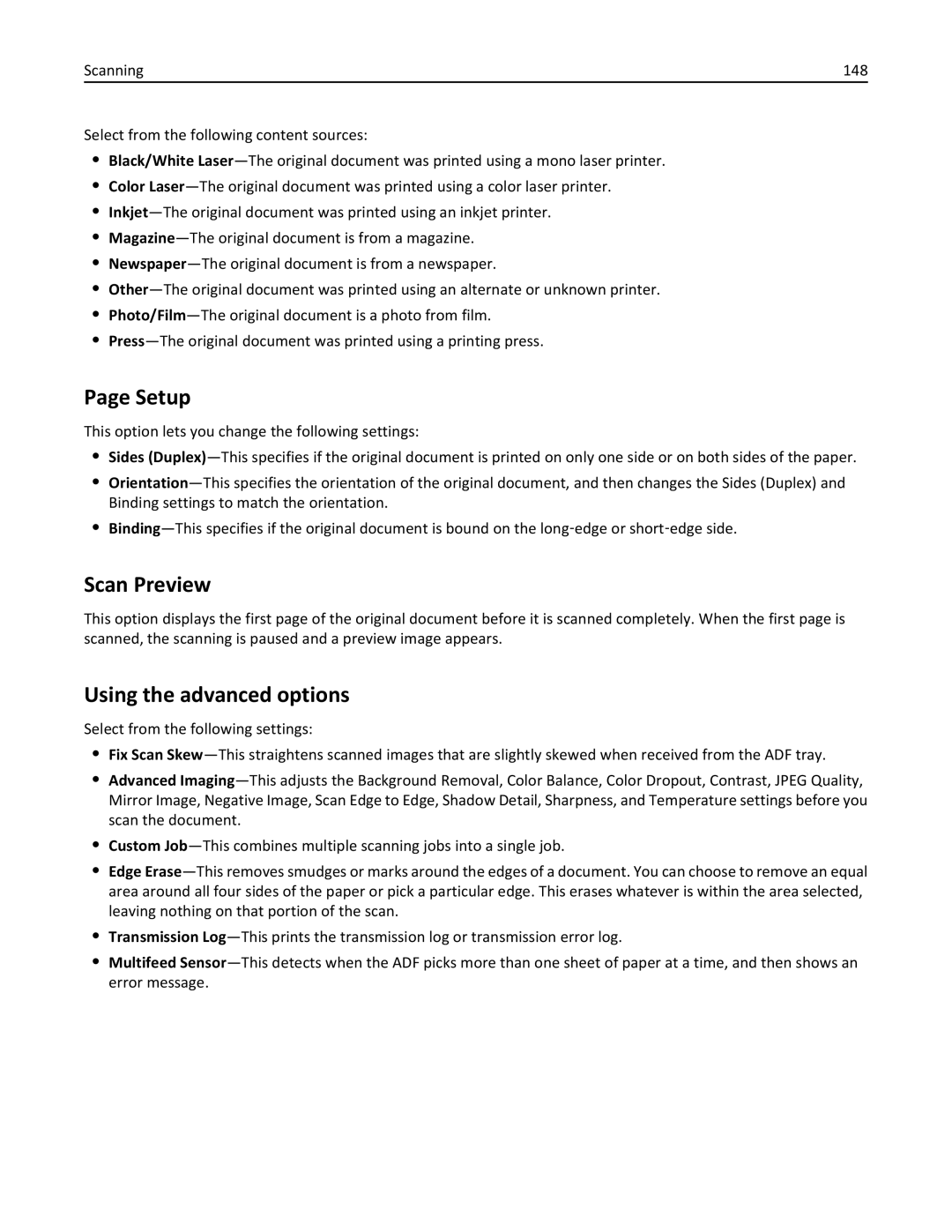 Lexmark MX6500E manual Setup 