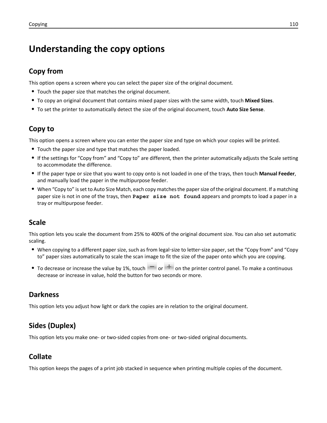 Lexmark MX710DHE, 24T7310, 237, 037 manual Understanding the copy options 