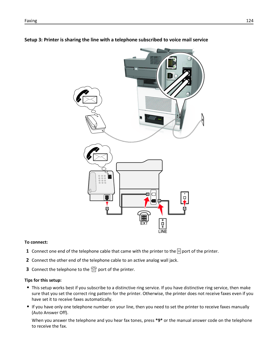 Lexmark 037, MX710DHE, 24T7310, 237 manual Faxing 124 