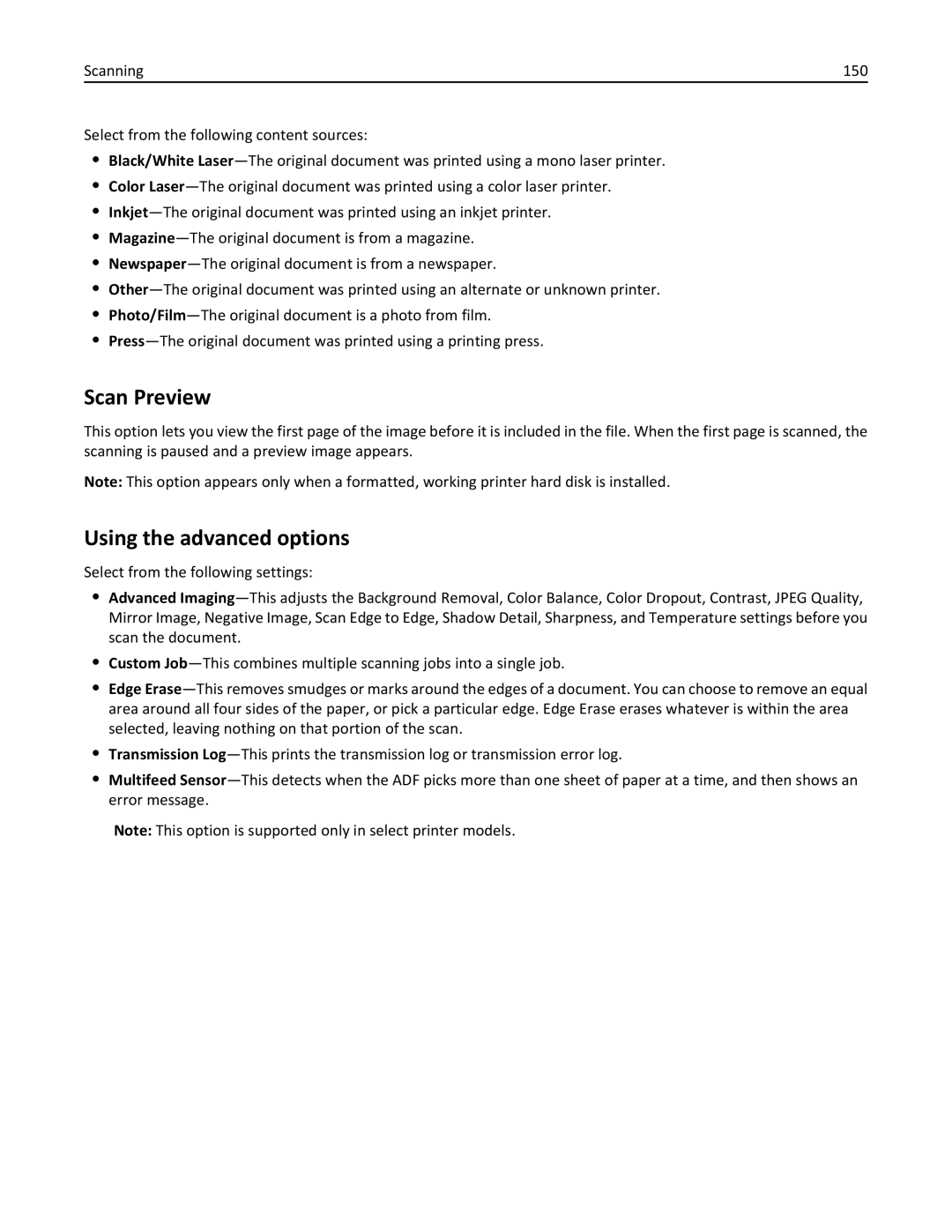 Lexmark MX710DHE, 24T7310, 237, 037 manual Scan Preview 